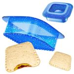 HiYZ Glitter Sandwich Cutter - 5 PCS Decruster Sandwich Maker - Cookie Cutter for Kids Boys Girls - Peanut Butter and Jelly Crustless Sandwich Bread Pancake Maker, Glitter Design