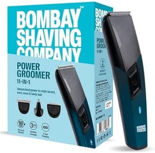 Bombay Shaving Company 11 In 1 Trimmer Men|All In One Full Body Trimmer|90 Min Charge Time|90 Mins Run Time|Hair, Ear, Beard, Body, Nose Trimme|Type C Charging|Power Groomer (New Model),Blue
