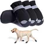 Dog Shoes for Summer Hot Pavement Boots Large Medium Dogs Paw Protector Black/Size 3