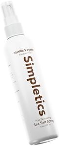Simpletics Himalayan Sea Salt Spray for Straight & Wavy Hair - All Natural, 5 Ingredient, Texturizing & Volumizing Product - Vanilla Scented - Adds Volume, Texture, Beach Look to Men & Women, 240ml...