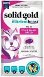 Solid Gold Small Breed Dog Food - Nutrientboost Wee Bit Whole Grain Made w/Real Bison, Brown Rice, & Pearled Barley - High Fiber, Probiotic Dry Dog Food for Dogs with Sensitive Stomachs - 3.75 LB