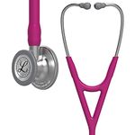 3M Littmann Cardiology IV Diagnostic Stethoscope, Standard-Finish Chestpiece, Raspberry Tube, Stainless Stem and Headset, 69 cm, 6158