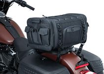 Kuryakyn 5283 Momentum Drifter Motorcycle Travel Luggage: Weather Resistant Roll Bag with Sissy Bar Straps, Black, 18.5” W x 11.5” T x 12” D