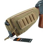 Excellent Elite Spanker Tactical Nylon Buttstock Shell Pouch with Zippered Pouch(Coyote Brown)