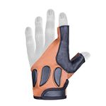 Daskz Italian Bow Glove One Finger Shooting Left hand Glove- Professional Leather Archery hunting Glove for Adults (Light Brown, L)