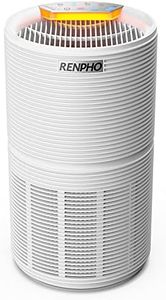 RENPHO Air Purifier for Home Large Room, True HEPA & Activated Carbon Filter, Quiet Air Cleaner, 3 Timers, Child Lock, Night Light, Filter Change Reminder, Removes Pet Dander Allergies Smoke Pollen