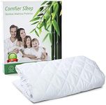 Quilted Mattress Protector Double Size 100% Waterproof Breathable Mattress Cover Bamboo Anti Allergy Double Mattress Protector Naturally Cooling Premium Mattress Protector [Double Size 135 x 190 cm]