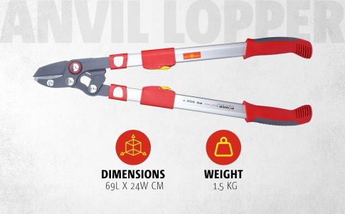 WOLF-Garten Anvil Loppers – RS900T Telescopic Garden Pruner