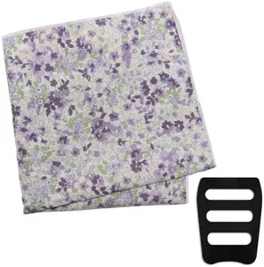 GHTIYLP Floral Pocket Squares for Men with Holder Printed Flower Mens Handkerchief Cotton Suit Pocket Hanky for Wedding