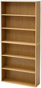 Yamazen CMCR-1360 (LBR) Bookshelf, Width 23.2 x Depth 6.7 x Height 52.8 inches (59 x 17 x 134 cm), 6 Tiers/Separate Type, Comic Storage, 240 Bookcases, Assembly Item, Light Brown (Wood Grain)