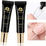 UNA GELLA Soft Gel Nail Tips Glue | 2pcs | Solid State Soak Off Super Strong Glue for Acrylic Nails Curing Needed for Nails Extension Press On Nails 15ml*2 for Gel Jelly Tips