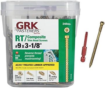 GRK RT ProPak Trim Head Composite Deck Screws, 9 by 3-1/8-Inch, 348-Count