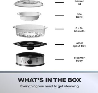 Daewoo 3-Tier Food Steamer – Healthy Electric Vegetable Cooker