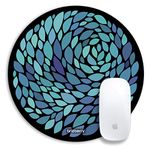 ARTBRIZ Brizberry Mouse Pad, Round Large Premium for Desktop Laptop PC Office Gaming Professional 240 X 240 X 3 mm [20% Larger] (Abstract Colours 1, Pack of 1)