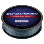 KastKing Superpower Braid Fishing Line, Low-Vis Gray, 20LB/0.18mm/(300M/327 Yds)