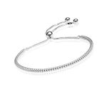 LeCalla 925 Sterling Silver BIS Hallmarked Fancy Link Friendship Slider Adjustable Bracelet for Women Teen