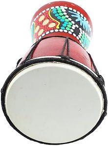 Traditional African Drumming with the 5 Inch Wooden Djembe Hand Percussion Instrument for Kids Adults and Music Lovers Alike