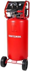 Craftsman Compressor，26 Gallon Portable Air Compressor 1.8HP 5 CFM@90PSI Oil Free Air Compressor Tank, Max 150 PSI Pressure Powerful High Capacity Air Compressor, Vertical CMXECXA3332643