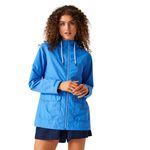 Regatta Womens Waterproof Jacket Bayletta Full Zip Hooded Rain Coat, Sonic Blue, 16 EU