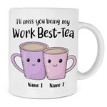 Personalised I'll Miss You Being My Work Best-Tea Mug, Leaving Gift for Colleagues Bestie BFF, New Job Mug for Men Women Coworker Manager (Mug)