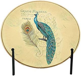 YY YEARCHY Awesomes Adjustable Iron Display Stands Foldable Plate Holder Decorative Metal Easel Frame Photo Tablets Books Storage 2 Pack (Black, 9.1"*6.3")