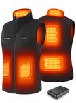 Gokozy Women heated vest,Polar fleece heated gilet for women Lightweight Warm heated body warmer for ladies