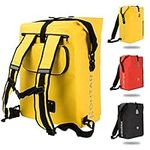 Rohtar Waterproof Bike Pannier Bag - 25L | Pannier Backpack with Adjustable Straps, Handlebar Clamps & Hidden Zips | 3-in-1 Bike Rack Bag, Backpack, Cycle Carrier | Yellow