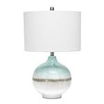 Elegant Designs Aqua and Brown Northshore Table Lamp, Aqua/Brown/White