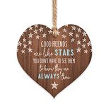 Manta Makes Good friends are like stars hanging heart | best friends wooden hanging heart | sentimental inspirational gift for cheer up women | friendship present uk | her girls woman