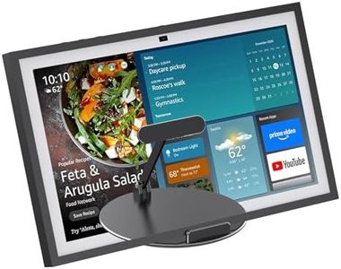 WAWXH1314 Adjustable Rotatable Stand for Echo Show 15 (1st, 2nd Gen) and Echo Show 21, Foldable Aluminum Table Stand