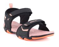 Sparx womens SS 591 | Latest, Daily Use, Stylish Floaters | Black Sport Sandal - 7 UK (SS 591)