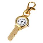 Generic Watch Pocket Keychain Pendant Watches Vintage Key Chain Ring Clip Fob Men Dad Women Gifts Gold Classic