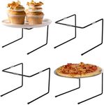 MyGift Black Metal Pizza Table Stan