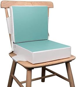 Kalawen Toddler Booster Seat for Dining Table, Upgraded 2Pcs PU Washable Straps Safety Buckle Kids Booster Seat for Table, Portable Travel Increasing Cushion for Chair