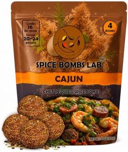 Cajun Spice Bombs Seasoning Pack of 4 - Spice Mix for Soup, Stew, Marinade