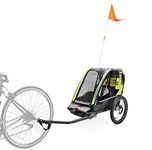 Allen Sports Deluxe Steel 1-Child Bicycle Trailer and Stroller, Green