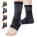 Ankle Brace Set of 2 Compression Support Adjustable Sleeve for Injury Recovery, Joint Pain and More, Arch Brace Support & Foot Stabilizer, Ankle Wrap Protect Against Ankle Sprains or Swelling