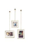 Umbra Fotochain, 4x4 and 4x6 Picture Frame and Wall Decor Set for Photos, Brass