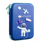 Brand Conquer Big Size Eva 3D Cover Large Capacity Space Astronaut Pencil Case Compartments, School Pouch Premium Stylish Pen Holder (Big Size Astronaut Pencil Case, Ethylene Vinyl Acetate (EVA) Blue)