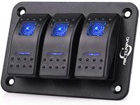 MICTUNING 3 Gang Rocker Switch Pane