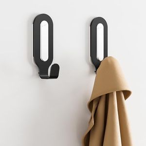 TAILI Damage-Free Hanging Metal Hooks with Adhesive Strips, Adhesive Hooks for Home Storages and Hanging Decorations