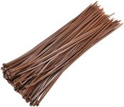 Bolt Dropper Zip Ties Pack of 100-12'' Brown Heavy Duty Cable Ties - 40lb Strength Self-Locking Nylon Wire Ties - Weather-Resistant Zip Tie for Cable Management and Securing Various Items