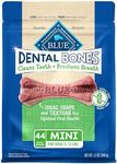 Blue Buffalo Dental Bones Natural Adult Dental Chew Dog Treat, Mini 340g Bag