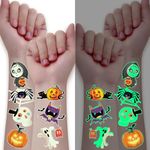 Waveaura 330+ Styles Halloween Glow-in-the-Dark Temporary Tattoos for Kids, 20 Sheets Body Tattoos + 2 Sheets Nail Stickers, Fun Halloween Decorations for Trick-or-Treat, Party Favors, and Costumes