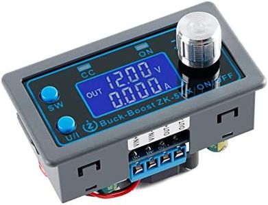 JESSINIE ZK-5KX DC‑DC Buck Boost Voltage Converter CC CV 0.6-36V Adjustable Voltage Power Supply Module Power Converter Digital LCD Display Solar Battery Charging DC Voltage Regulator with Shell