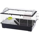 Ferplast Large Rabbits Cage CASITA 100 Guinea Pigs and Small Animals, Rounded Openable Roof, Accessories are Included, Made of Varnished White Metal and Plastic, 96 x 57 x H 56 cm