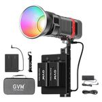 GVM PL60C RGB LED Pocket Light, 60W Video Light for COB Studio Lights, Portable Photography Lighting for Recording, Handheld Led with 2* Batteries, Spotlight for APP Control, 2700-6800K, CRI 97