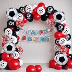 Party Propz Football Theme Birthday Decoration - 41 Pcs Happy Birthday Decoration Items for Kids | Soccer Theme Birthday Decoration Items | Football Balloons for Decoration | Birthday Decorations Boys