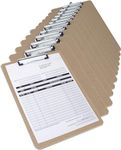 Rapesco 1601 Business Pack: 12 Standard Hardboard Clipboards, A4, Brown