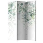 murando Decorative Room Divider Green Leaf 135x172 cm / 54"x68" Single-Sided Folding Screen 3 Panels Room Partition Non-Woven Canvas Print Opaque Photo Display ivy Nature Plants b-C-0615-z-b